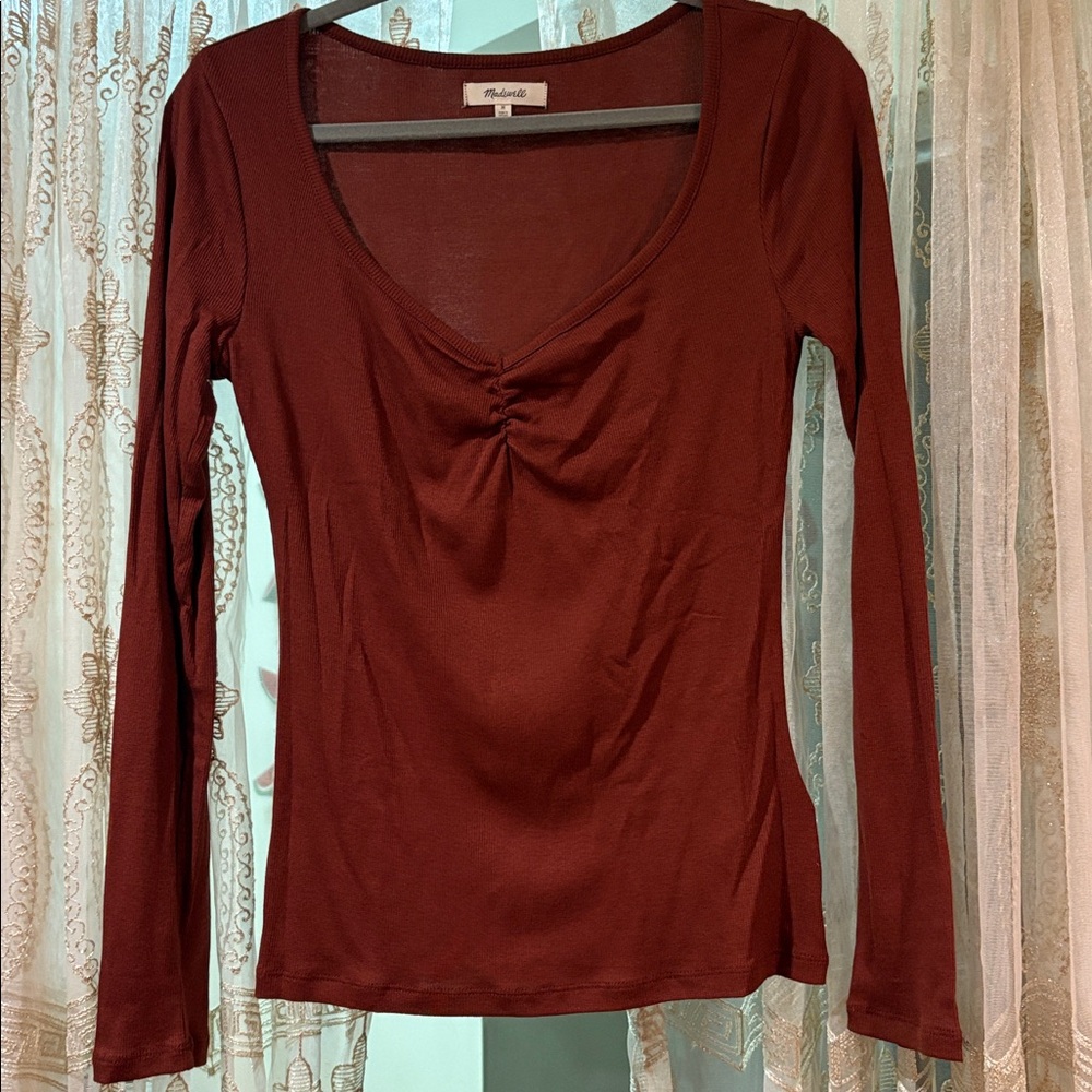 Madewell Rich Red Knit Top
